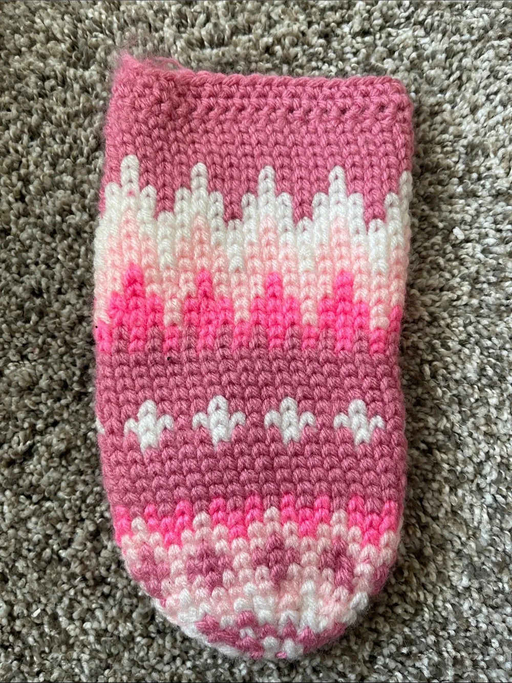 Pink Patterned Mittens - Cozy Knit Gloves Barbie x Bernie
